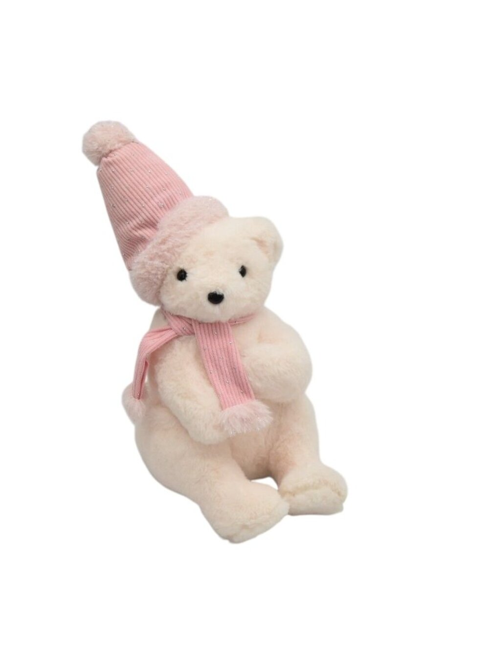 Cupcakes and Cashmere Plush Bear Pink Hat & Scarf Christmas Winter Pinkmas